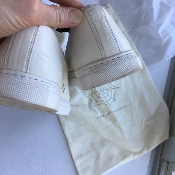 Charlotte Olympia red lips leather sneaker sz 40 - Picture 8 of 8